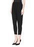 Front View - Click To Enlarge - ST. JOHN - Zip cuff crepe cropped harem pants