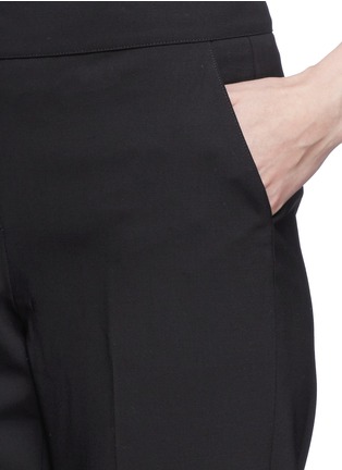 Detail View - Click To Enlarge - ST. JOHN - 'Emma' hopsack pleat cropped pants