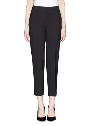 Main View - Click To Enlarge - ST. JOHN - 'Emma' hopsack pleat cropped pants