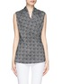 Main View - Click To Enlarge - ST. JOHN - Graphic plaid print wrap top