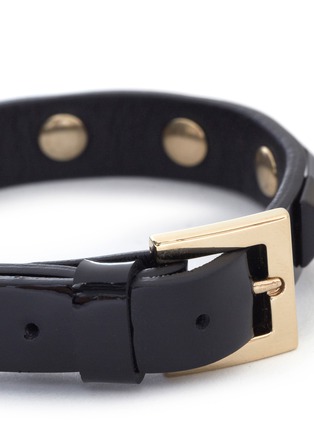 Detail View - Click To Enlarge - VALENTINO GARAVANI - 'Rockstud' patent leather skinny bracelet