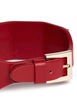 Detail View - Click To Enlarge - VALENTINO GARAVANI - 'Rockstud' macro leather bracelet