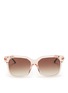 Main View - Click To Enlarge - THIERRY LASRY - 'Rapsody' clear square-frame sunglasses