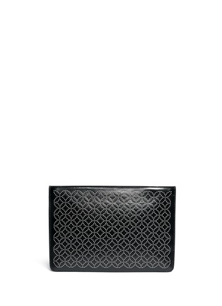 Back View - Click To Enlarge - ALAÏA - Arabesque stud leather flat pouch
