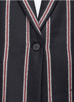 Detail View - Click To Enlarge - ELIZABETH AND JAMES - 'Iris' regimental stripe boyfriend coat