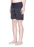 Figure View - Click To Enlarge - INSTED WE SMILE - 'Neo' neoprene panel surf shorts