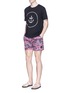 Figure View - Click To Enlarge - INSTED WE SMILE - 'Smiley Face Anchor' velvet flock print T-shirt
