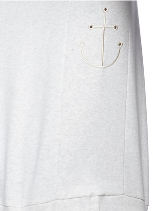 Detail View - Click To Enlarge - INSTED WE SMILE - 'Smiley Face Anchor' embroidered sweatshirt
