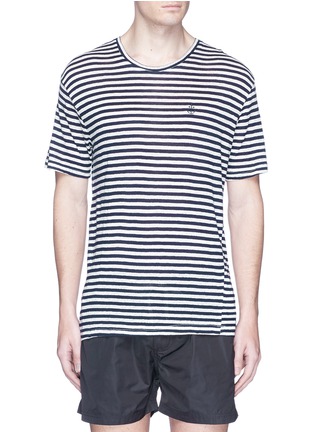 Main View - Click To Enlarge - INSTED WE SMILE - 'Spear' stripe linen-cotton T-shirt