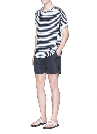 Figure View - Click To Enlarge - INSTED WE SMILE - 'Spear' stripe linen-cotton T-shirt
