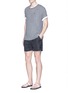 Figure View - Click To Enlarge - INSTED WE SMILE - 'Spear' stripe linen-cotton T-shirt