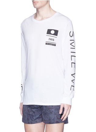 Front View - Click To Enlarge - INSTED WE SMILE - Logo print long sleeve T-shirt