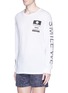 Front View - Click To Enlarge - INSTED WE SMILE - Logo print long sleeve T-shirt