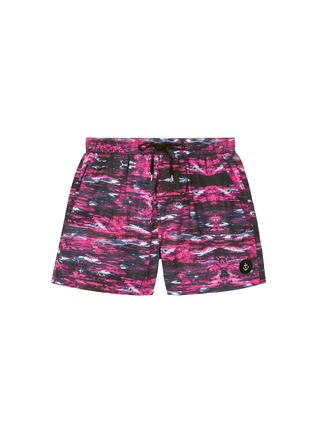 Main View - Click To Enlarge - INSTED WE SMILE - Paint stroke print swim shorts