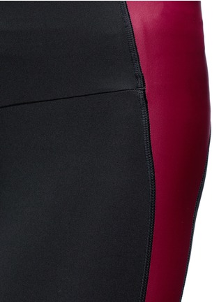 Detail View - Click To Enlarge - PARTICLE FEVER - Colourblock mesh panel performance leggings