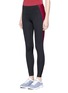 Front View - Click To Enlarge - PARTICLE FEVER - Colourblock mesh panel performance leggings