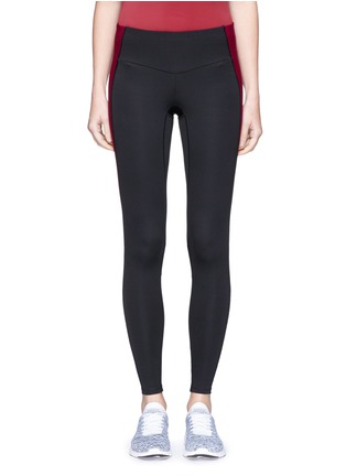 Main View - Click To Enlarge - PARTICLE FEVER - Colourblock mesh panel performance leggings
