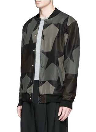 Front View - Click To Enlarge - PORTS 1961 - x Everlast 'Star Camo' print mesh overlay bomber jacket