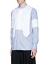 Front View - Click To Enlarge - PORTS 1961 - Geometric contrast front stripe shirt