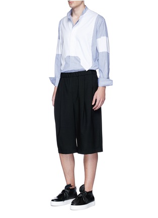 Figure View - Click To Enlarge - PORTS 1961 - Geometric contrast front stripe shirt