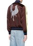 Back View - Click To Enlarge - SAAM1 - 3M reflective rooster print silk satin reversible track jacket
