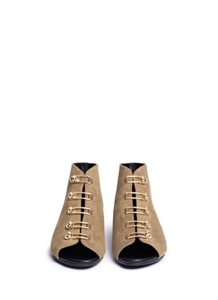 Front View - Click To Enlarge - STELLA LUNA - 'Stella' turnlock bar suede sandal boots