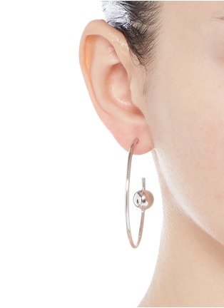 Figure View - Click To Enlarge - MARIA BLACK - 'Orion Maxi' pierced hoop sterling silver earrings