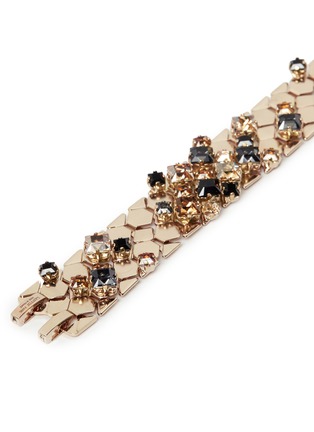 Detail View - Click To Enlarge - LANVIN - 'Chain Lumiere' glass crystal honeycomb chain bracelet