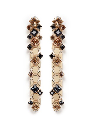 Main View - Click To Enlarge - LANVIN - 'Chain Lumiere' crystal honeycomb chain drop earrings