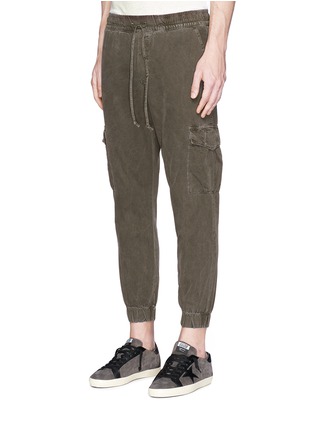 Front View - Click To Enlarge - NSF - 'Johnny' cropped cargo jogging pants