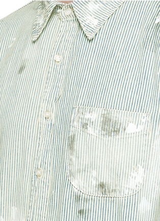 Detail View - Click To Enlarge - NSF - 'Axel' paint spot stripe distressed shirt