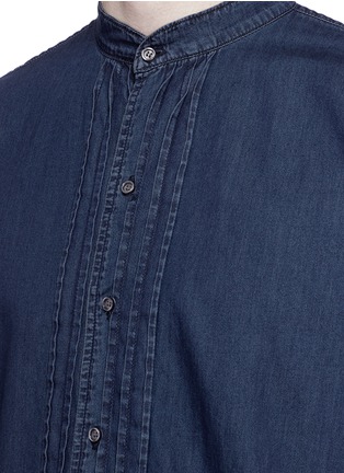 Detail View - Click To Enlarge - NSF - 'Kobe' pleated placket chambray shirt