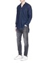 Figure View - Click To Enlarge - NSF - 'Kobe' pleated placket chambray shirt