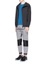 Figure View - Click To Enlarge - PARTICLE FEVER - Packable mesh sleeve ripstop jacket