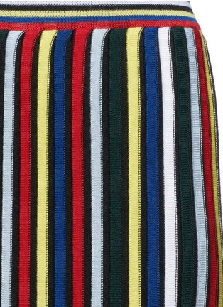 Detail View - Click To Enlarge - ROSETTA GETTY - Stripe rib knit Merino wool maxi skirt
