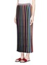 Front View - Click To Enlarge - ROSETTA GETTY - Stripe rib knit Merino wool maxi skirt