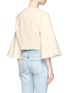 Back View - Click To Enlarge - ROSETTA GETTY - Bell sleeve cropped suiting jacket