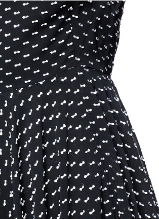 Detail View - Click To Enlarge - ROSETTA GETTY - Bell cuff fil coupé georgette dress