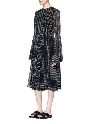Figure View - Click To Enlarge - ROSETTA GETTY - Bell cuff fil coupé georgette dress