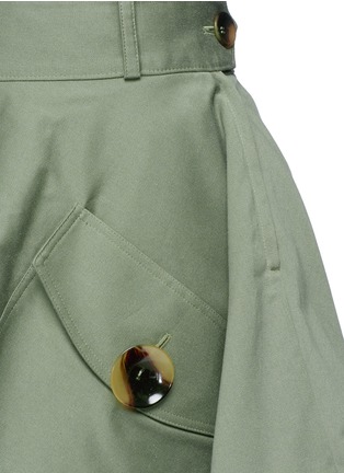 Detail View - Click To Enlarge - MONSE - Asymmetric hem cotton twill skirt