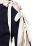 Detail View - Click To Enlarge - MONSE - Tie open sleeve wool blend sweater