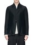 Main View - Click To Enlarge - SONG FOR THE MUTE - Raised collar raw hem jacket