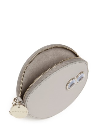 Detail View - Click To Enlarge - SOPHIE HULME - 'Frank & Penny Spot' goggly eye leather coin pouch
