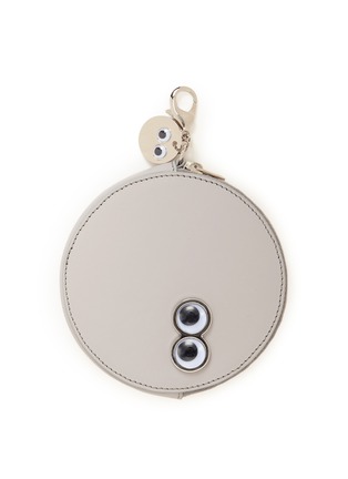 Main View - Click To Enlarge - SOPHIE HULME - 'Frank & Penny Spot' goggly eye leather coin pouch