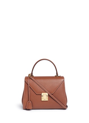 Main View - Click To Enlarge - MARK CROSS - 'Hadley Small Flap' pebbled leather bag