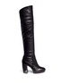 Main View - Click To Enlarge - APERLAI - 'Aimee' stretch leather thigh high boots