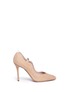 Main View - Click To Enlarge - APERLAI - 'Edith' wavy cutout suede pumps