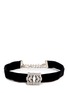 Main View - Click To Enlarge - KENNETH JAY LANE - Glass crystal pavé velvet choker necklace