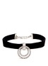 Main View - Click To Enlarge - KENNETH JAY LANE - Circle crystal pavé velvet choker necklace