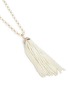 Detail View - Click To Enlarge - KENNETH JAY LANE - Glass pearl tassel crystal pavé necklace